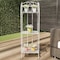 Nature Spring Plant Stand, 3-tier Vertical Shelf Indoor/Outdoor Folding Wrought Iron Garden Display, Antique White 901012APS - alternate 1